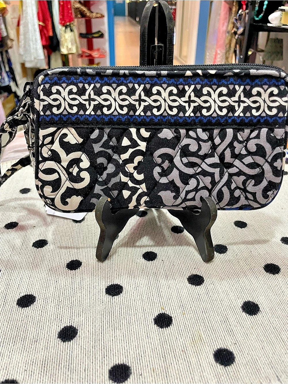 Vera Bradley Wristlet Black & Blue